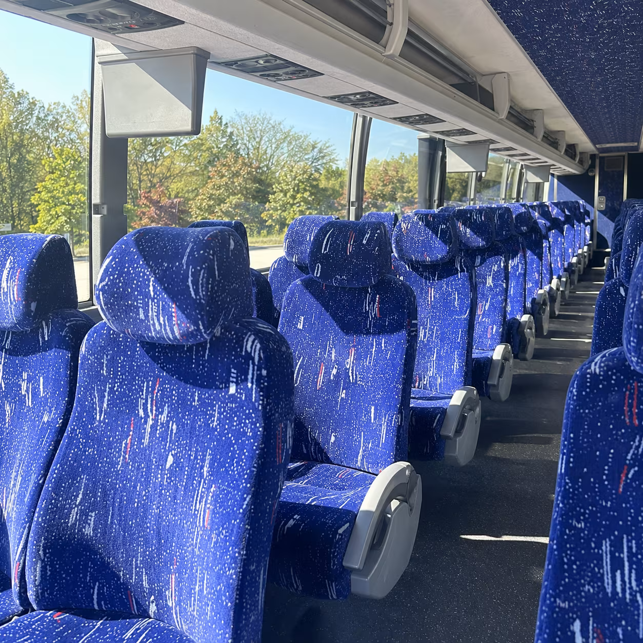 roanoke charter bus interior