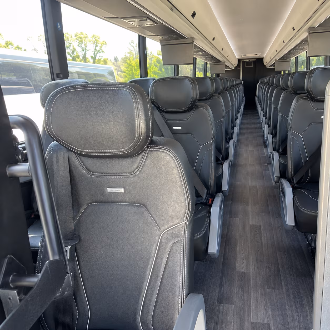roanoke charter bus rental inside